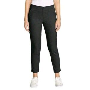 Eddie Bauer Women's Horizon Ankle Pant Straight Performance Stretch Size 8 Black